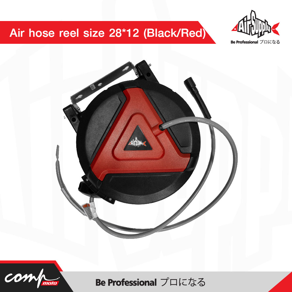 Air hose reel size 28x12 (Black-Red)