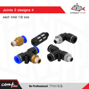 Joints 2 designs 4 pcs each total 1-8 size